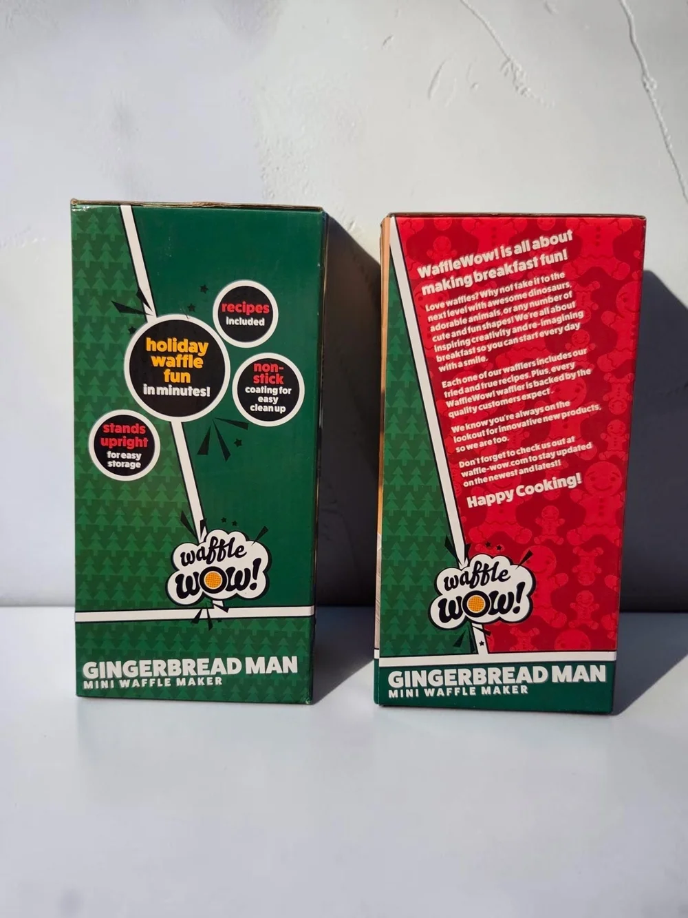 Set of 2 Waffle Wow! Mini Gingerbread Man Waffle Makers New in Box